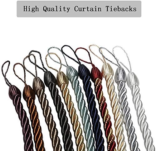 BEL AVENIR Curtain Rope Tiebacks 4 Pack White