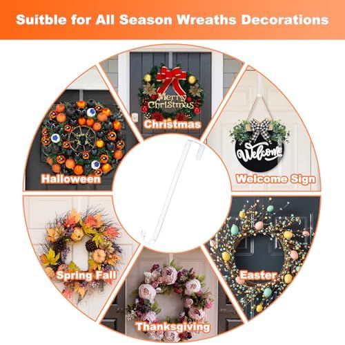 15 Inch Wreath Hangers 2 Pack Door Decor Organizer