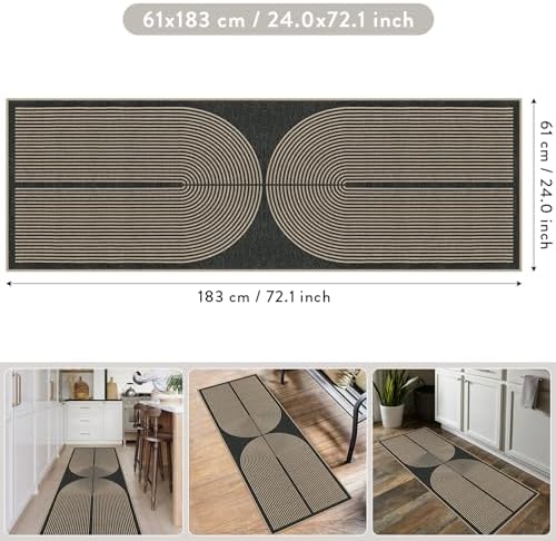 Lahome Modern Rainbow Hallway Runner Rug