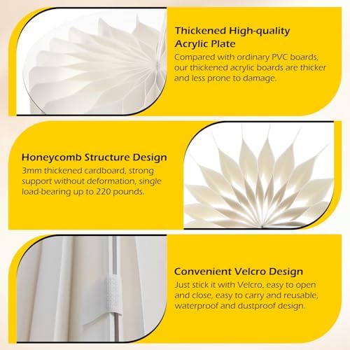 Dyna-Living 7PCS Foldable Cylinder Pedestal Stand Set