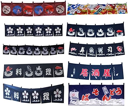 Japanese Sushi Restaurant Curtain Valance Half Window Banner 43x210CM
