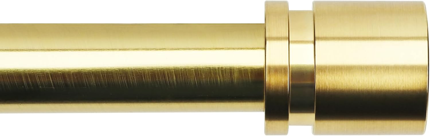 Byondeth Adjustable Curtain Rod 16-28 Inches 1 Inch Diameter Aluminum Finials