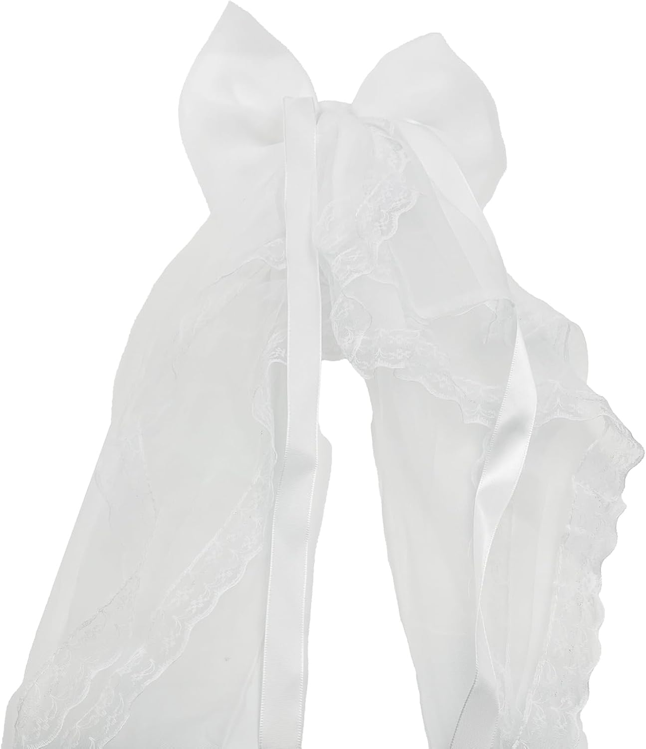 2 Pcs White Lace Bow Curtain Tiebacks Holdbacks