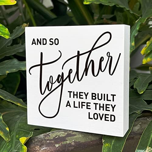 Romantic Bedroom Wooden Box Sign - They Built A Life They Loved