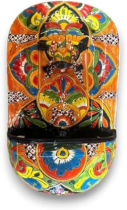 Talavera Wall Fountain Handcrafted Mexican Ceramic Decor