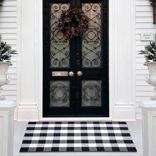 Buffalo Plaid Area Rug - 275x43 Black and White Checkered