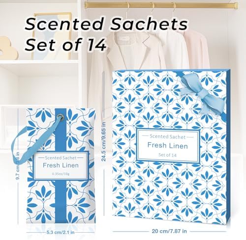 SCENTORINI Linen Scented Sachets 14-Pack Wardrobe Freshener