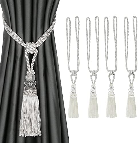 BEL AVENIR 4 Pack Crystal Curtain Tiebacks