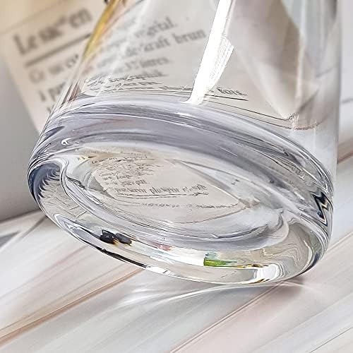 Aoderun Clear Glass Flower Vase for Home Decor