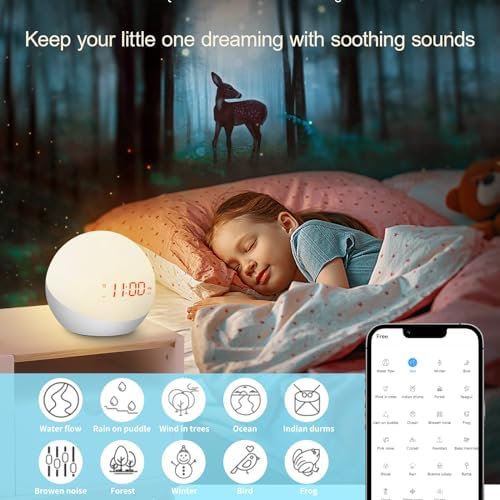 Homidy Alarm Clock for Kids 4th Gen 2024 White