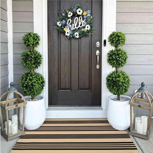 OJIA 275x43 Black and Tan Striped Door Mat