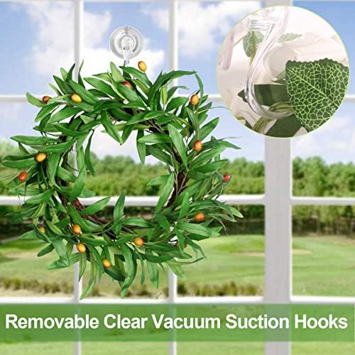 8PCS Wreath Hanger Suction Hooks Key Lock