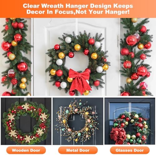 15 Inch Wreath Hangers 2 Pack Door Decor Organizer