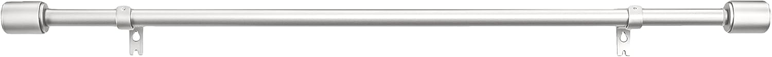 Amazon Basics 1-Inch Curtain Rod with Cap Finials