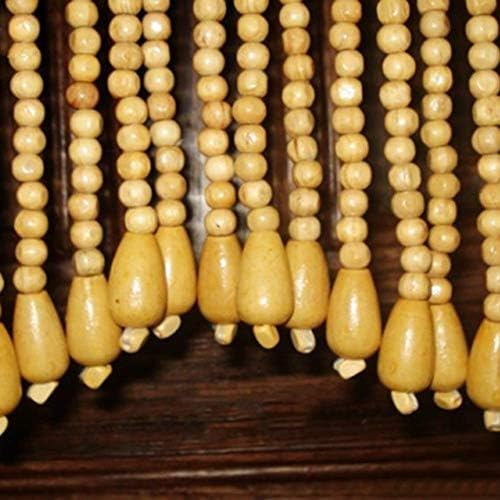 OKUOKA Beaded Door Curtain Wood Bead String for Room Dividers