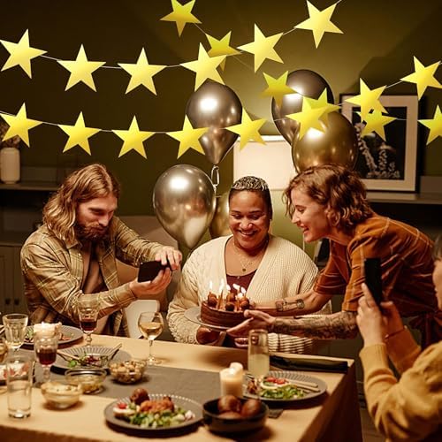Glitter Gold Five Star Party Decorations 40PCS