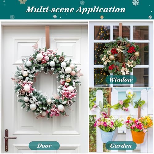 HOOSUN 12 Inch Metal Wreath Hanger for Front Door