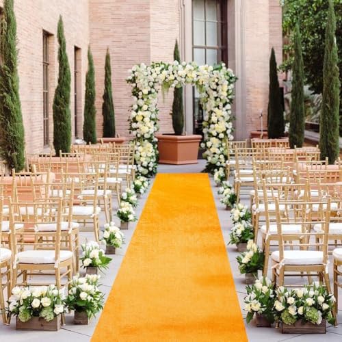 Gold Velvet Aisle Runner for Weddings 45ft x 15ft