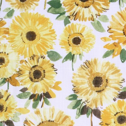 No 918 Sunflower Print Kitchen Curtain Valance Yellow 54x14