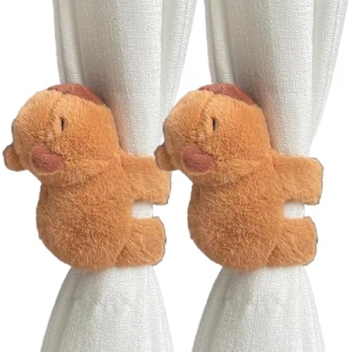 Cute Capybara Plush Curtain Holdbacks 1 Pair