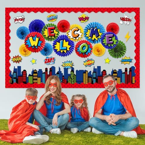 Super Theme Hero Welcome Back Bulletin Board Set