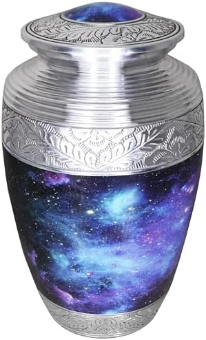 Blue Cosmic Galaxy Large Adult Cremation Urn