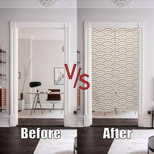 Japanese Noren Door Curtain with Wave Pattern 335x709 Inch
