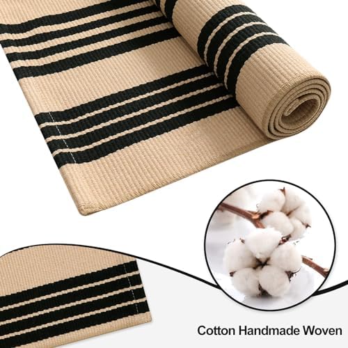 OJIA 275x43 Black and Tan Striped Door Mat