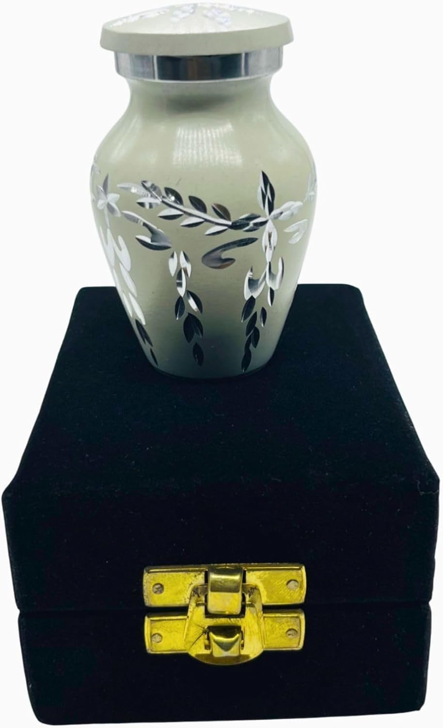 Velvet Box Cremation Urn with Diamond Cutting Design