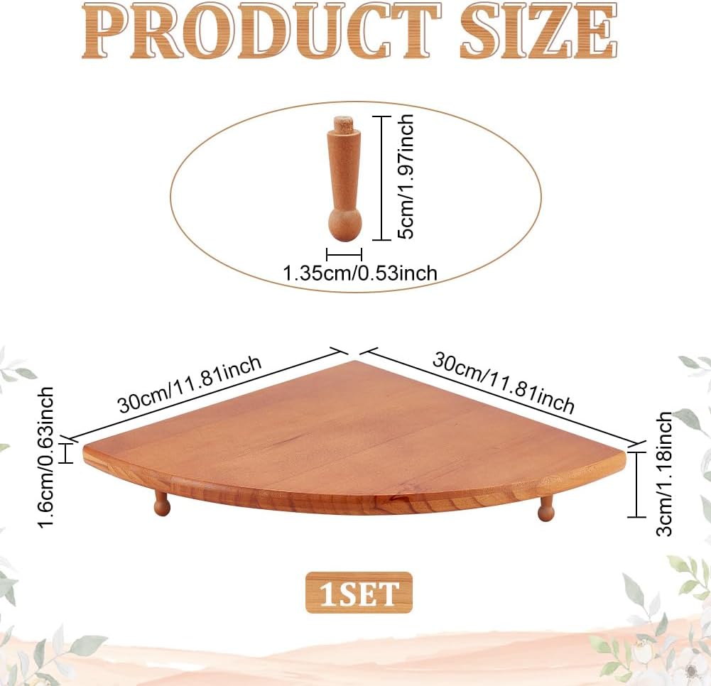 Fingerinspire Wood Corner Shelf 118x118x118