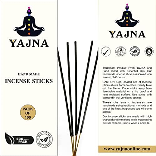 Yajna Sandalwood Incense Sticks Natural 100 Sticks 150GM