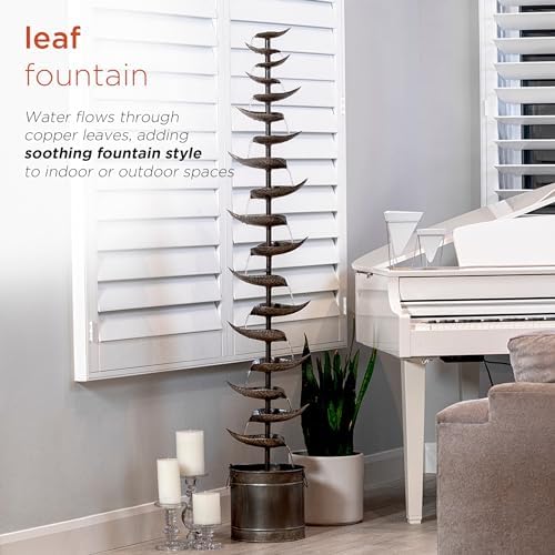 Alpine Corporation 70 Inch Tall Silver Tiered Water Fountain