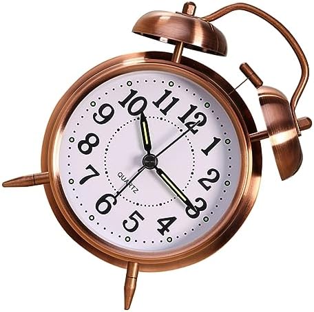 Classic Double Bells Alarm Clock with Copper Finish