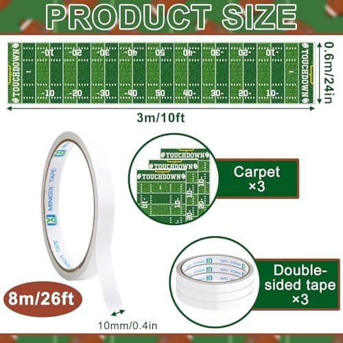 Jansun Football Field Runners 10 Ft for Game Day Party