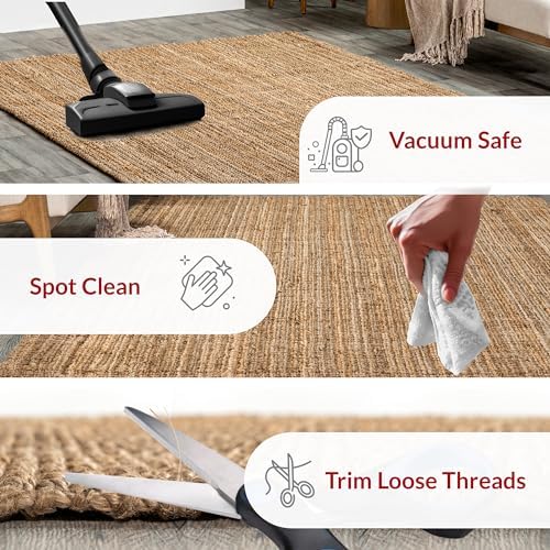 nuLOOM Ashli Solid Jute Runner Rug 26 x 6 Natural