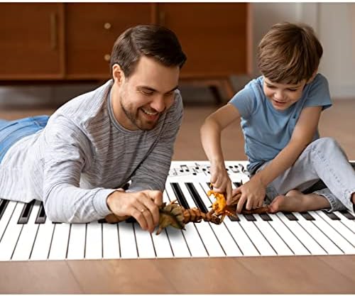 Haull Piano Keyboard Aisle Runner Rug 10x2ft
