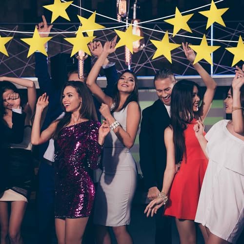 11 Inch Gold Star Cutouts 24Pcs Double Printed Decorations