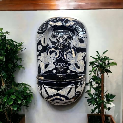Talavera Wall Fountain Handcrafted Mexican Ceramic Decor
