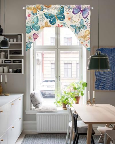 Spring Butterflies Valance for 56 x 36 Windows