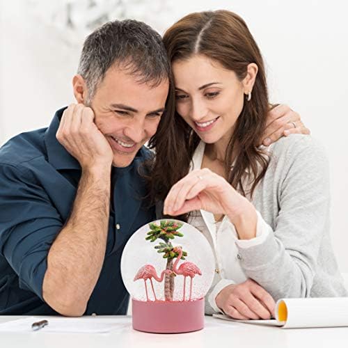 ANGELLOONG Pink Flamingo Snow Globe for Kids