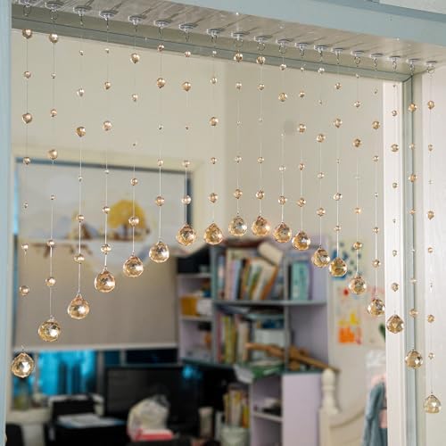 20 String Crystal Beaded Curtain with Arched Design