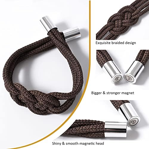 NICEEC 2 Pack Magnetic Curtain Tiebacks Coffee