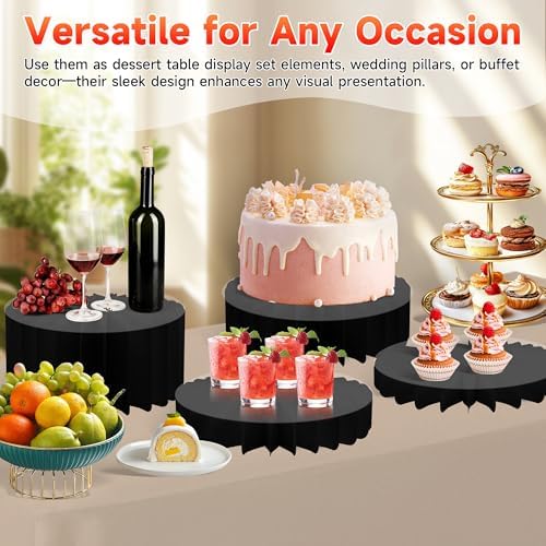4-Pack Acrylic Buffet Risers for Party and Wedding Displays