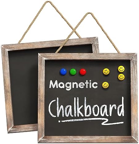 Barnyard Designs Magnetic Hanging Chalkboard Sign 2 Pack