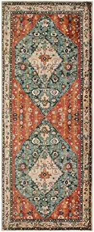 Lahome Boho Tribal 2x6ft Washable Hallway Rug