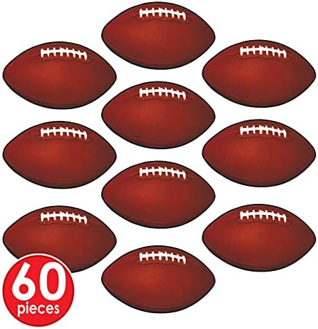 Beistle 60 Mini Football Cut Outs Sports Decor