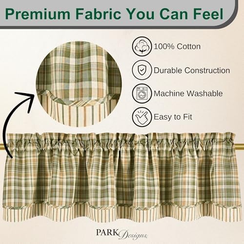 Park Designs Rosemary Lined Layer Valance Wine 72x16