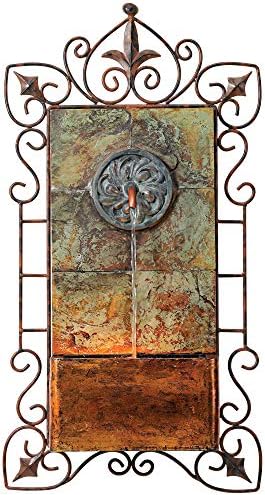 Ibizi 33 Inch Rustic Wall Fountain with LED Light