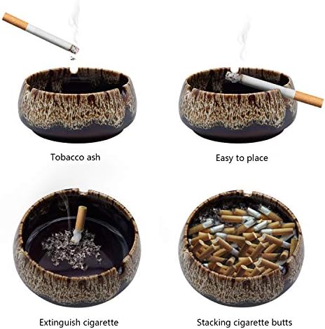 InnoLife Round Ceramic Ashtray - White