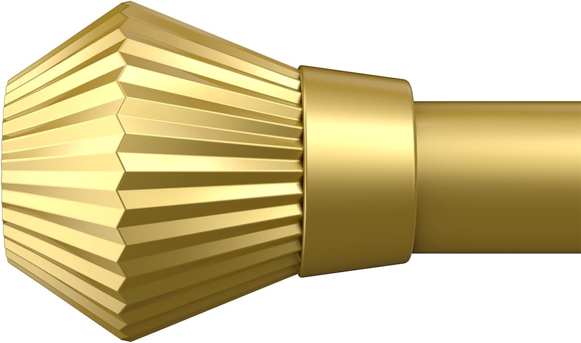 Gold Curtain Rods 48-84 Inch Adjustable Single Rods